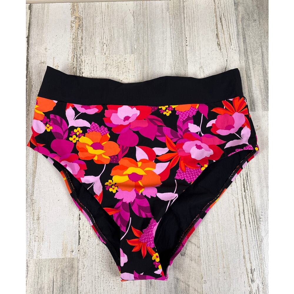 Miraclesuit Womens XL Skinny Dipper Tummy Control Bikini Bottom Floral NEW - Picture 1 of 7